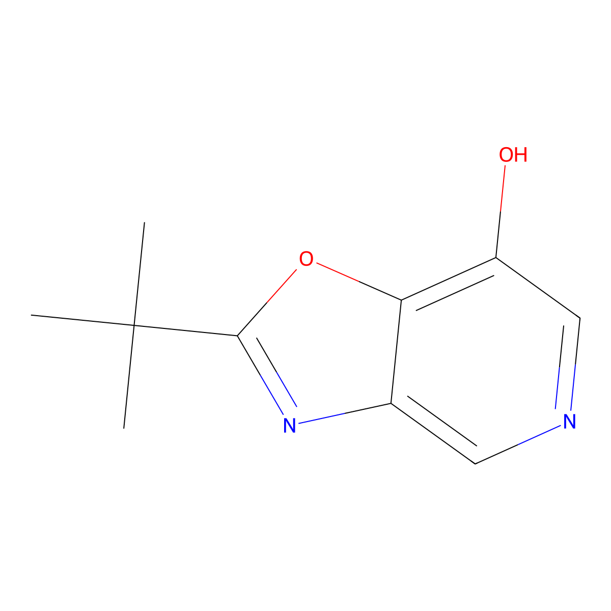 2-(tert-Butyl)oxazolo[4,5-c]pyridin-7-ol molecular structure, CAS 1305325-10-3