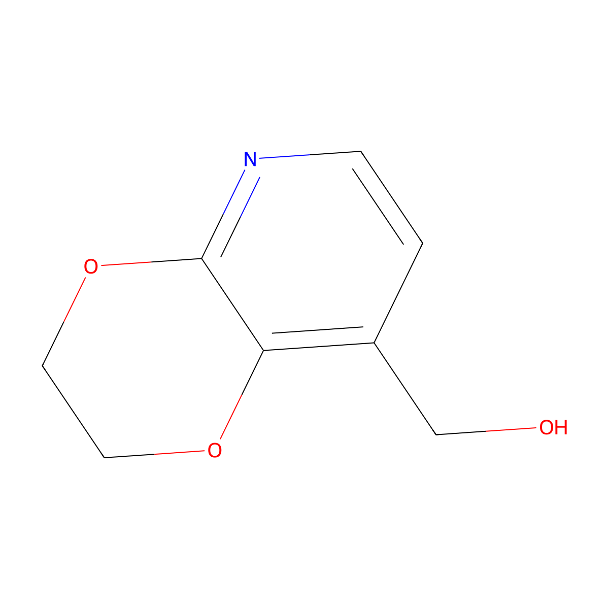 (2,3-Dihydro-[1,4]dioxino[2,3-b]pyridin-8-yl)methanol molecular structure, CAS 1305325-13-6