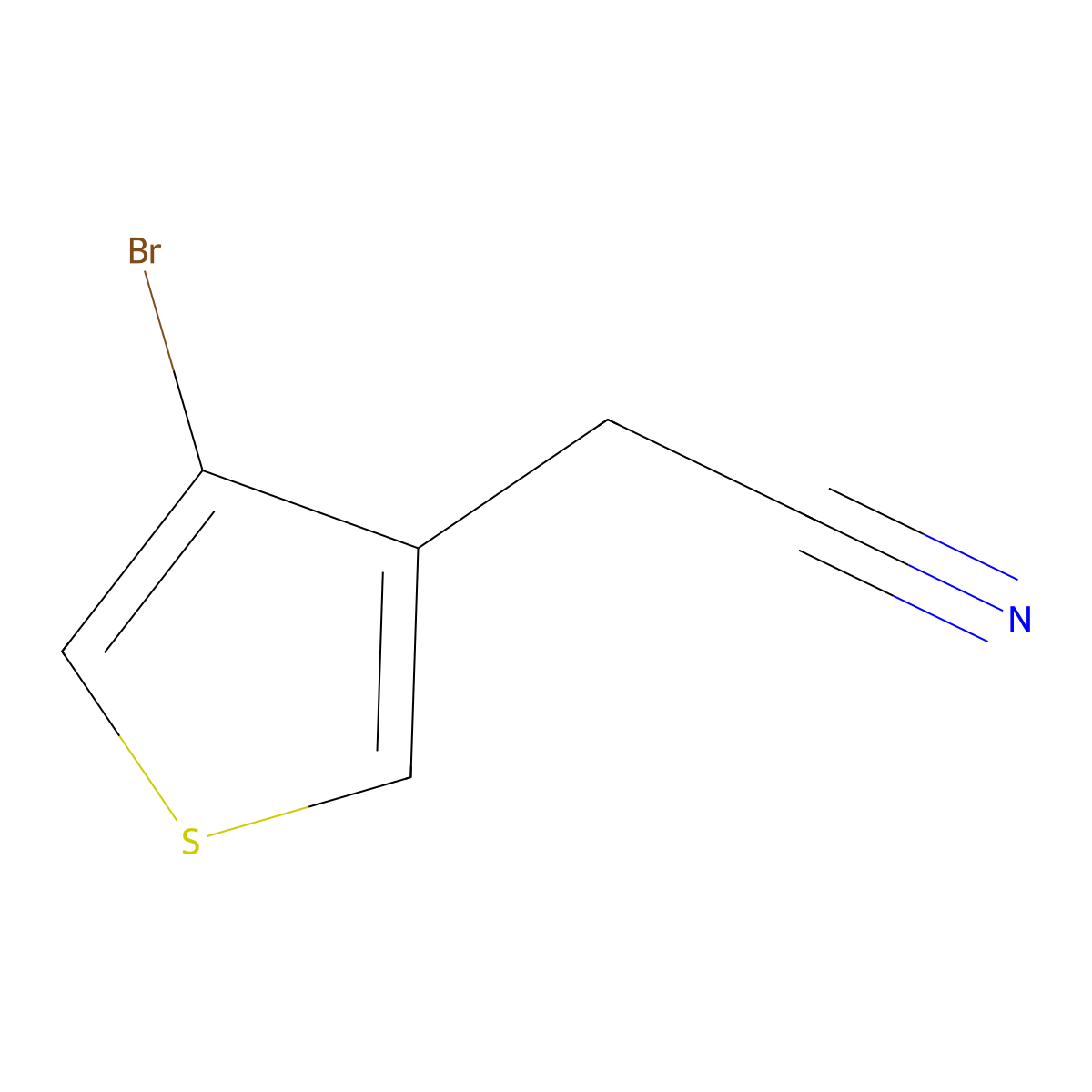 2-(4-Bromothiophen-3-yl)acetonitrile molecular structure, CAS 1305329-76-3