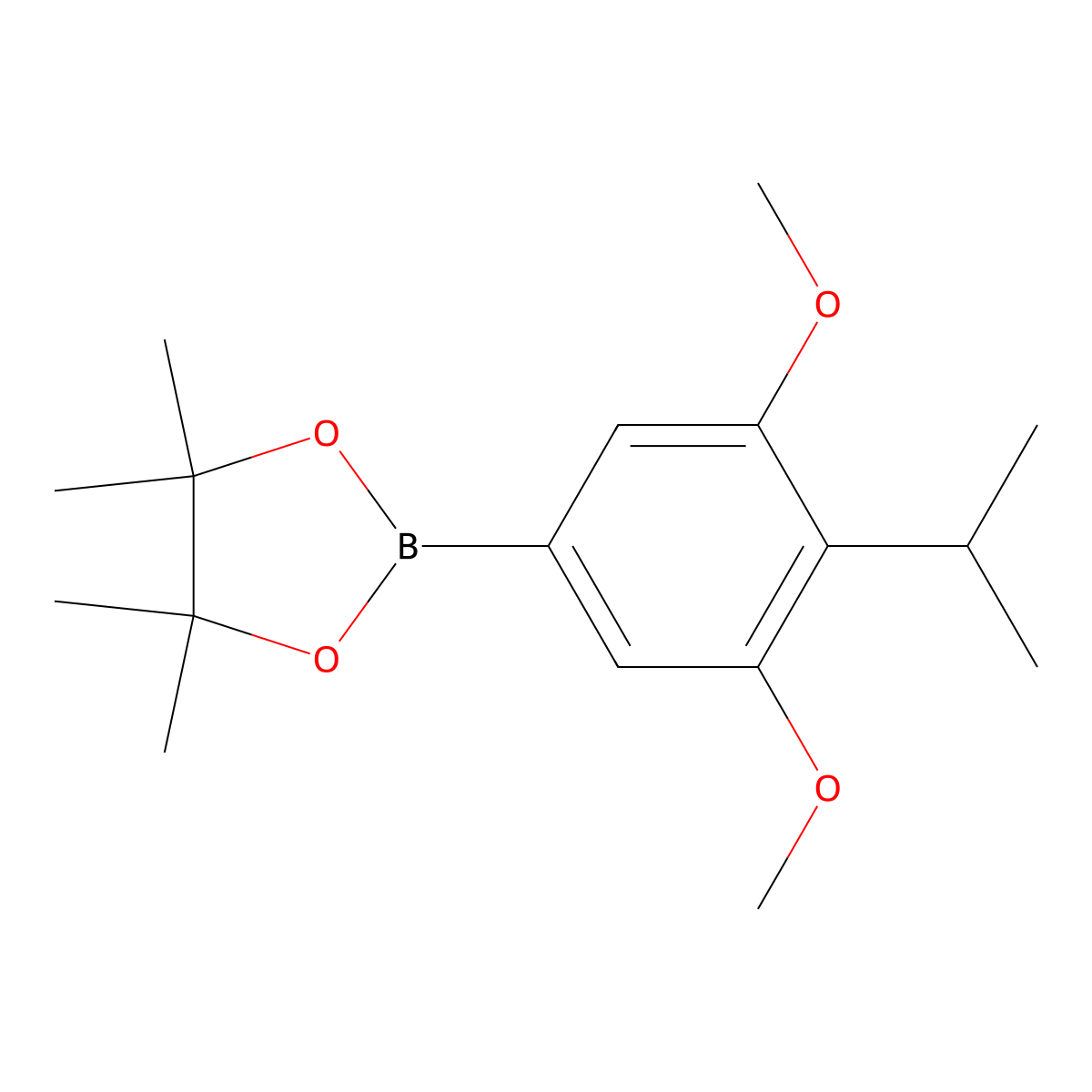 2-(4-Isopropyl-3,5-dimethoxyphenyl)-4,4,5,5-tetramethyl-1,3,2-dioxaborolane molecular structure, CAS 1305339-26-7
