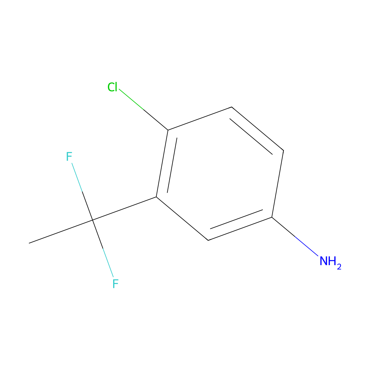 4-Chloro-3-(1,1-difluoroethyl)aniline molecular structure, CAS 1305341-02-9