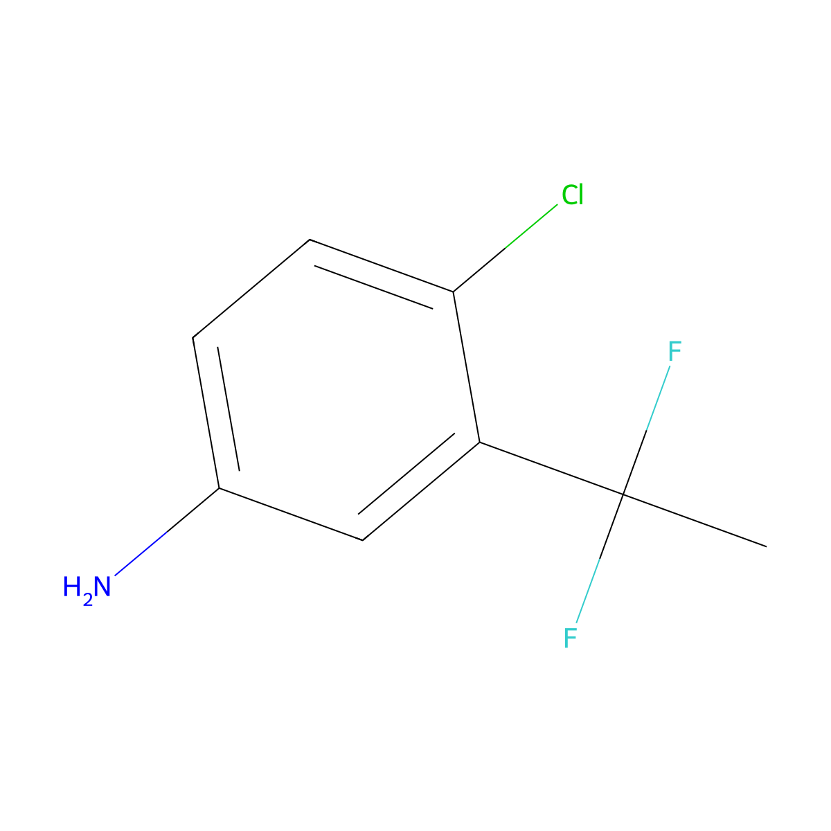 4-Chloro-3-(1,1-difluoroethyl)aniline molecular structure, CAS 1305341-02-9