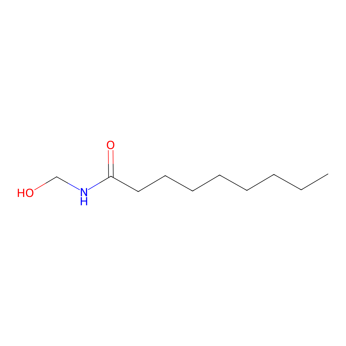 N-(hydroxymethyl)nonanamide molecular structure, CAS 130535-83-0