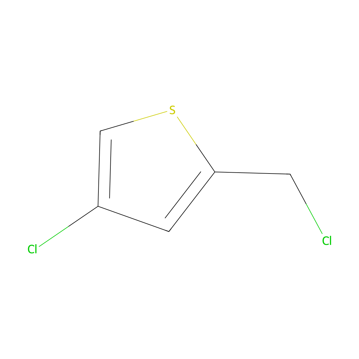 4-Chloro-2-(chloromethyl)thiophene molecular structure, CAS 1305351-51-2