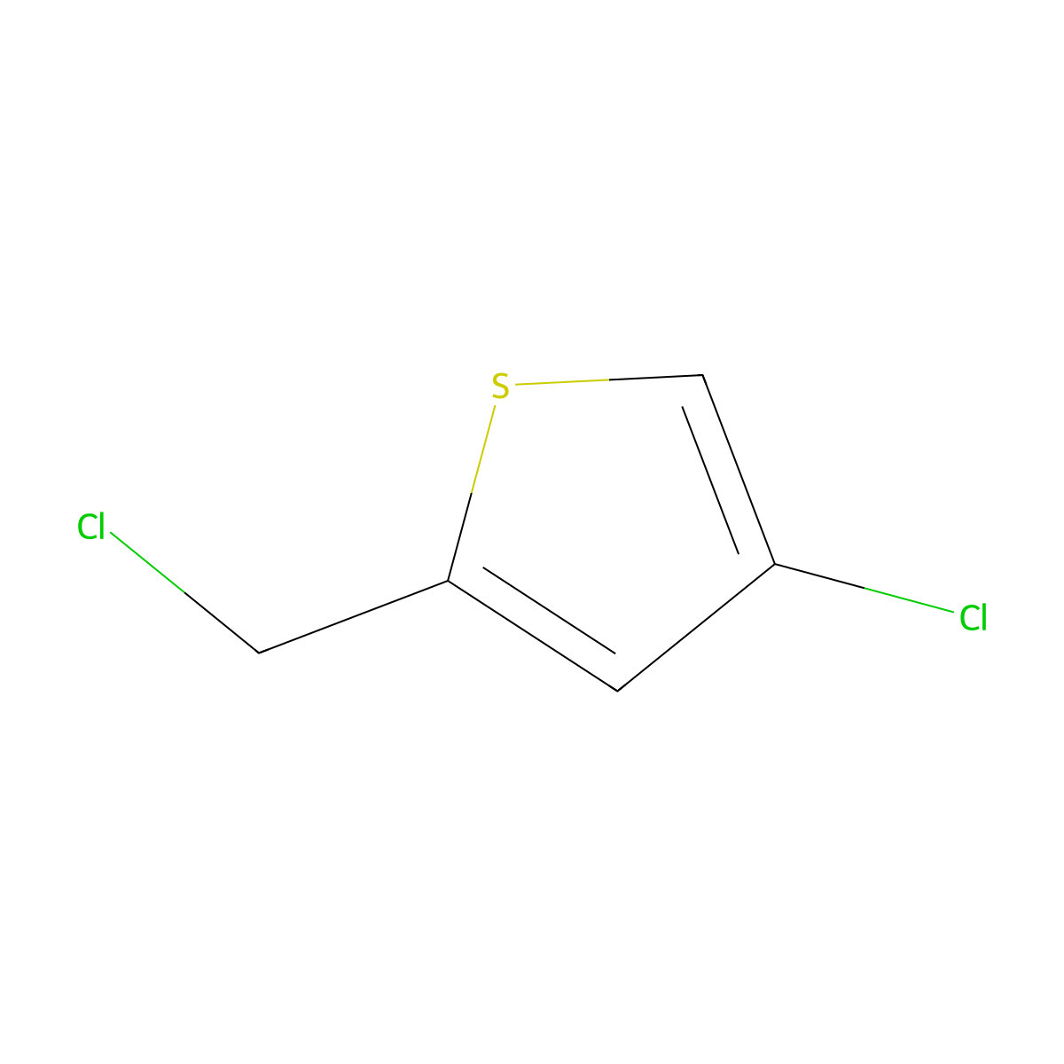 4-Chloro-2-(chloromethyl)thiophene molecular structure, CAS 1305351-51-2