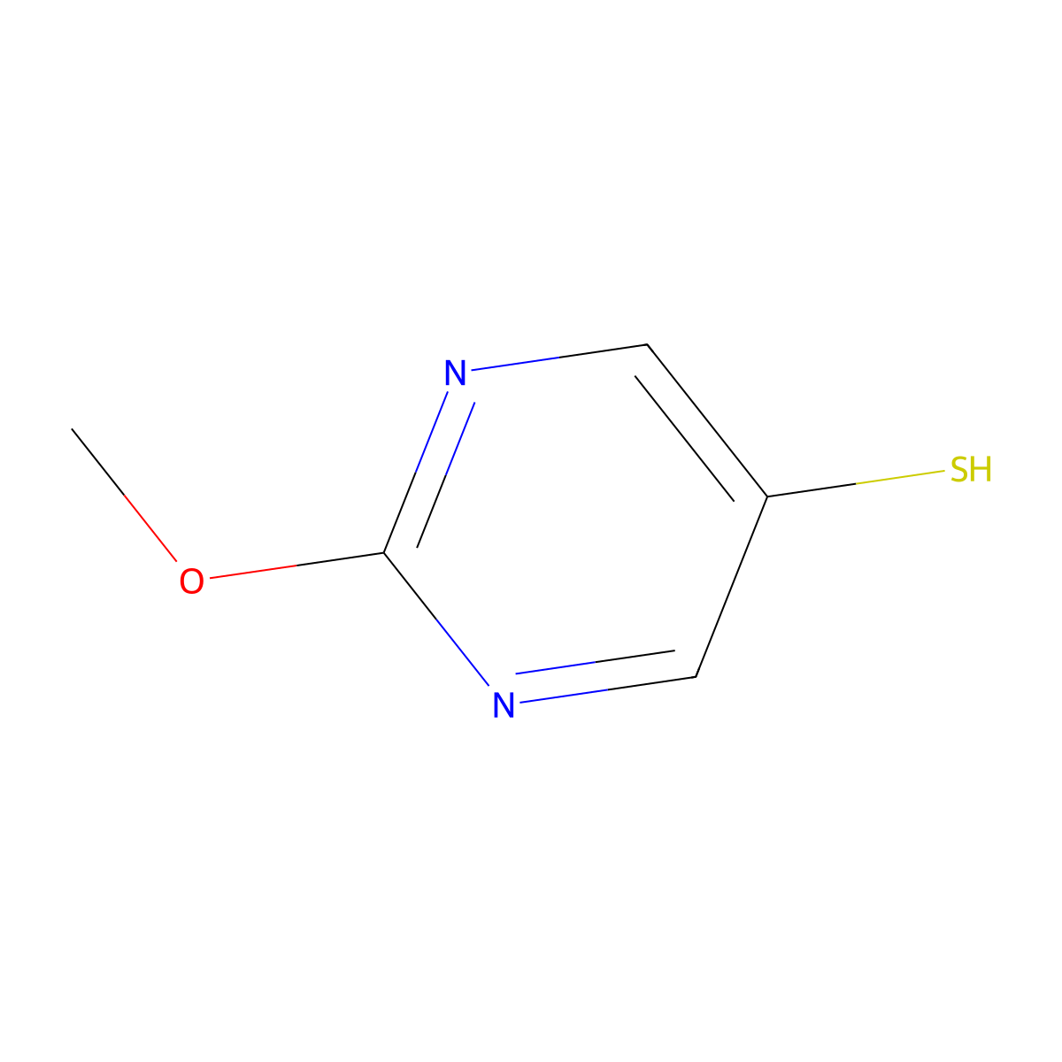 2-Methoxypyrimidine-5-thiol molecular structure, CAS 1305356-30-2