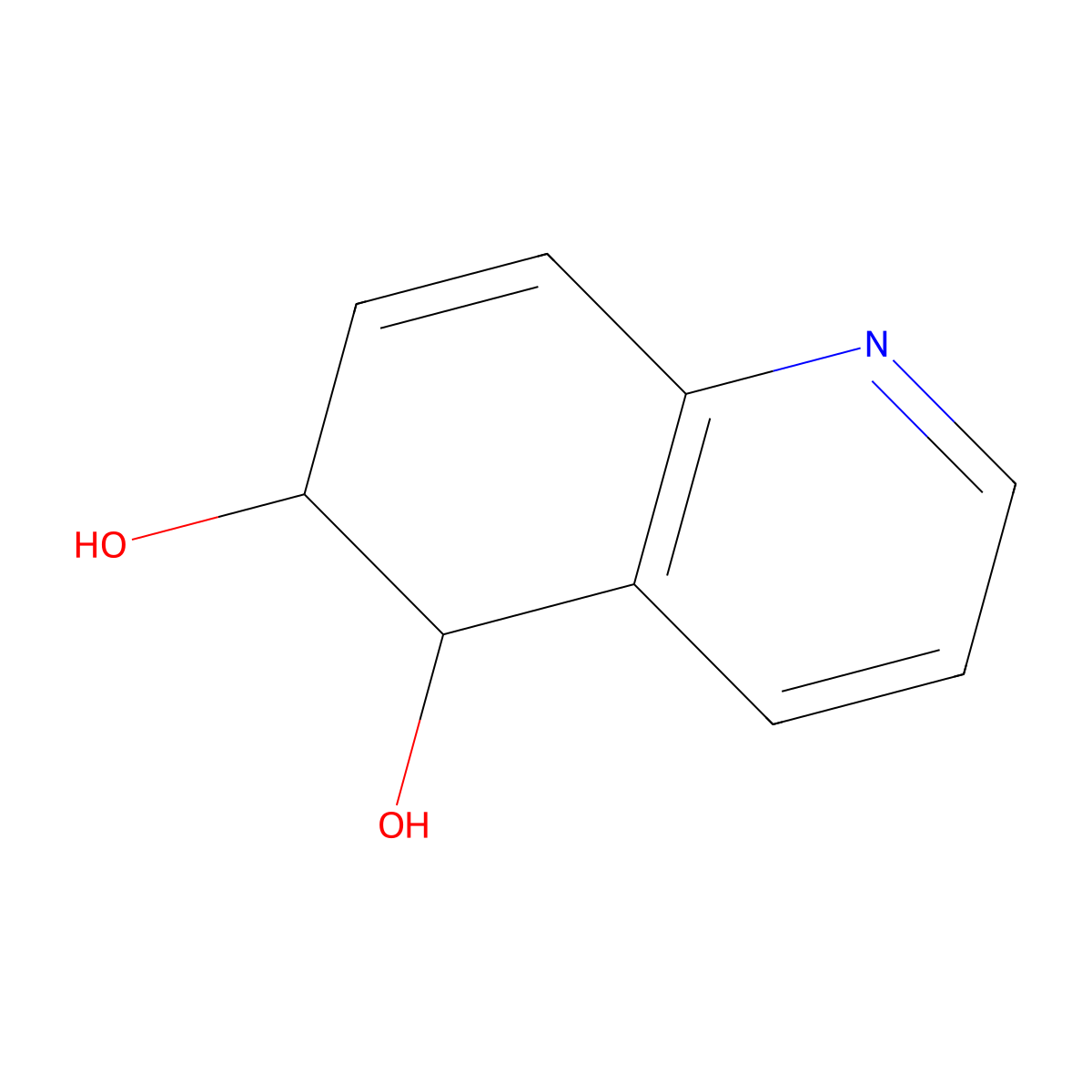(5S,6S)-5,6-dihydroquinoline-5,6-diol molecular structure, CAS 130536-38-8
