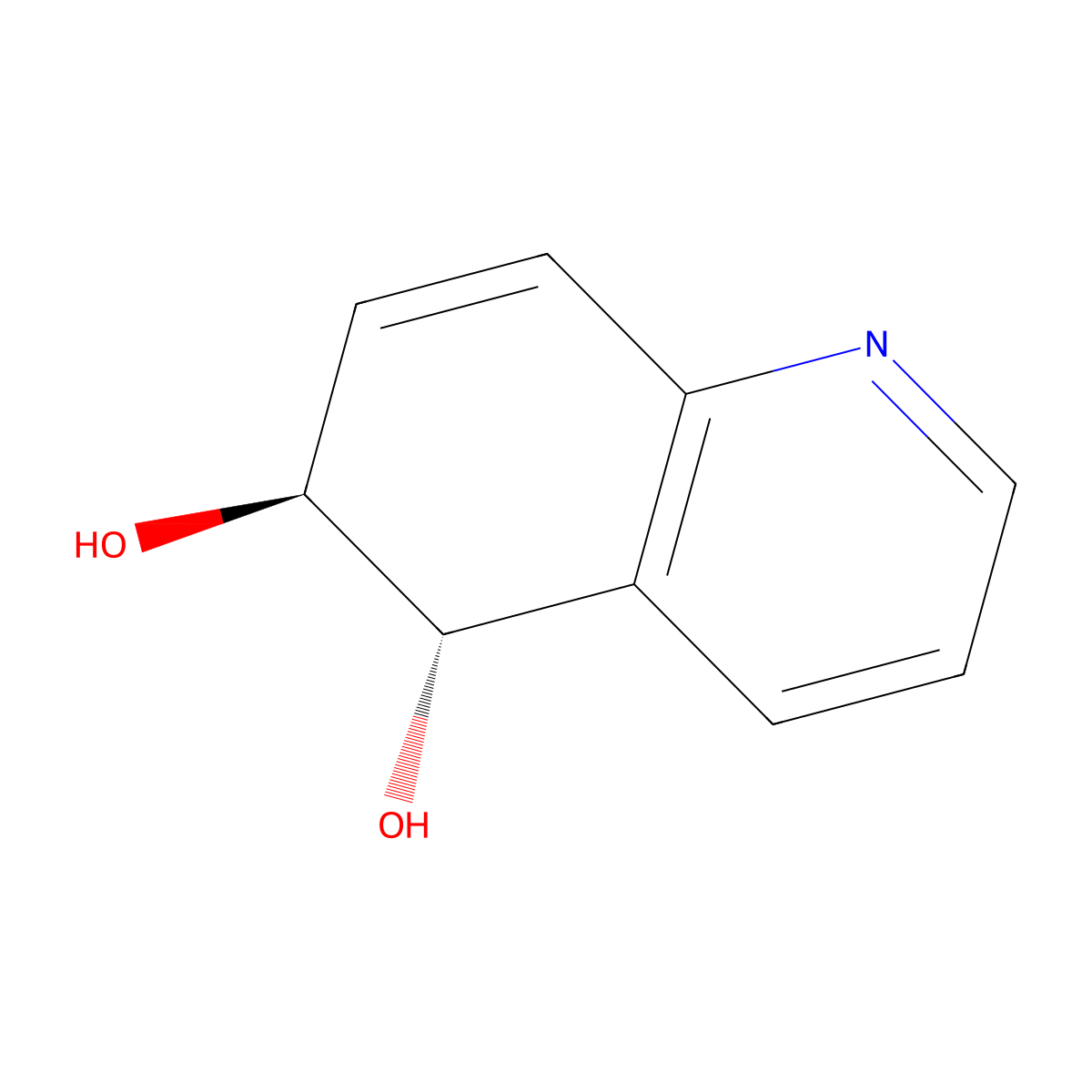(5S,6S)-5,6-dihydroquinoline-5,6-diol molecular structure, CAS 130536-38-8