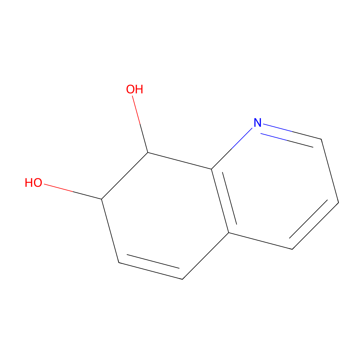 trans-7,8-Dihydroxy-7,8-dihydroquinoline molecular structure, CAS 130536-40-2