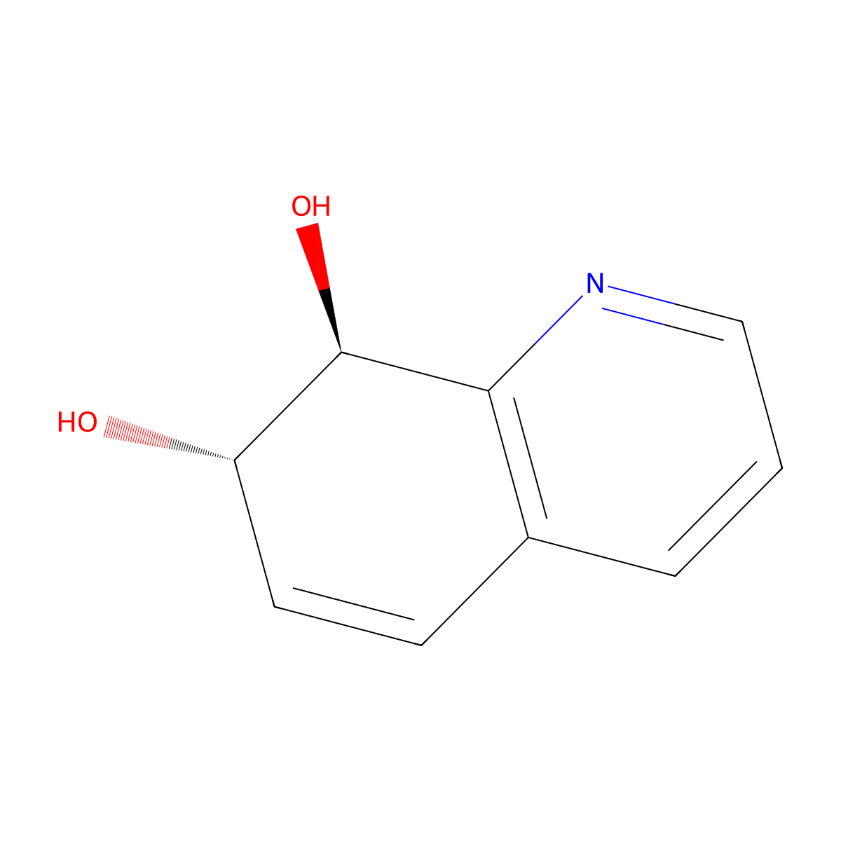 trans-7,8-Dihydroxy-7,8-dihydroquinoline molecular structure, CAS 130536-40-2