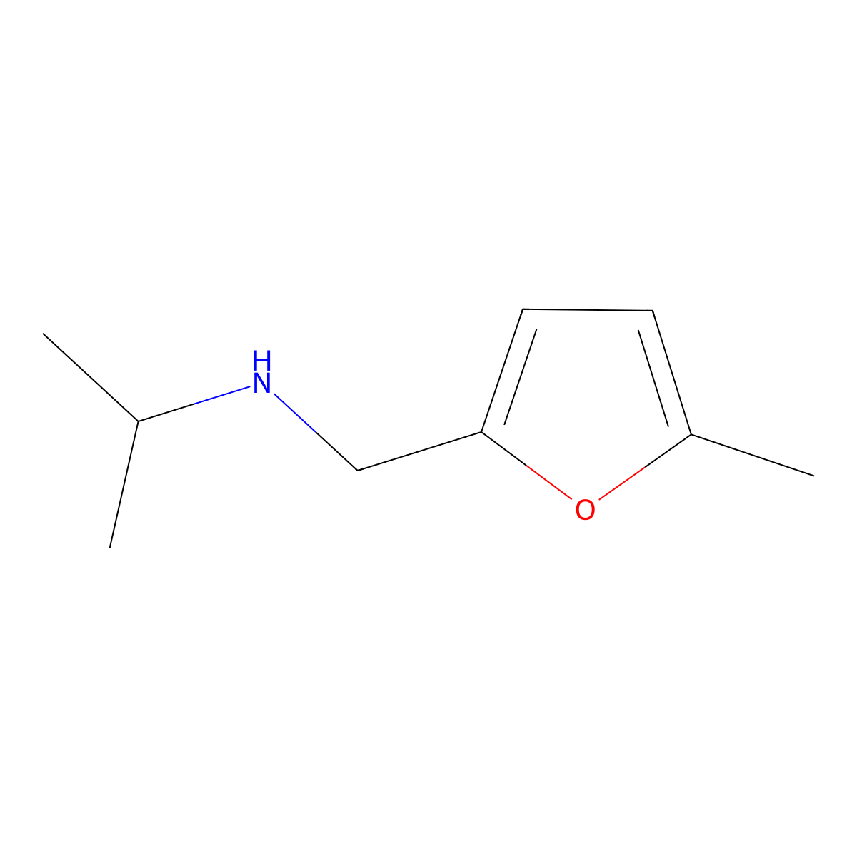 Isopropyl-(5-methyl-furan-2-ylmethyl)-amine molecular structure, CAS 130539-95-6