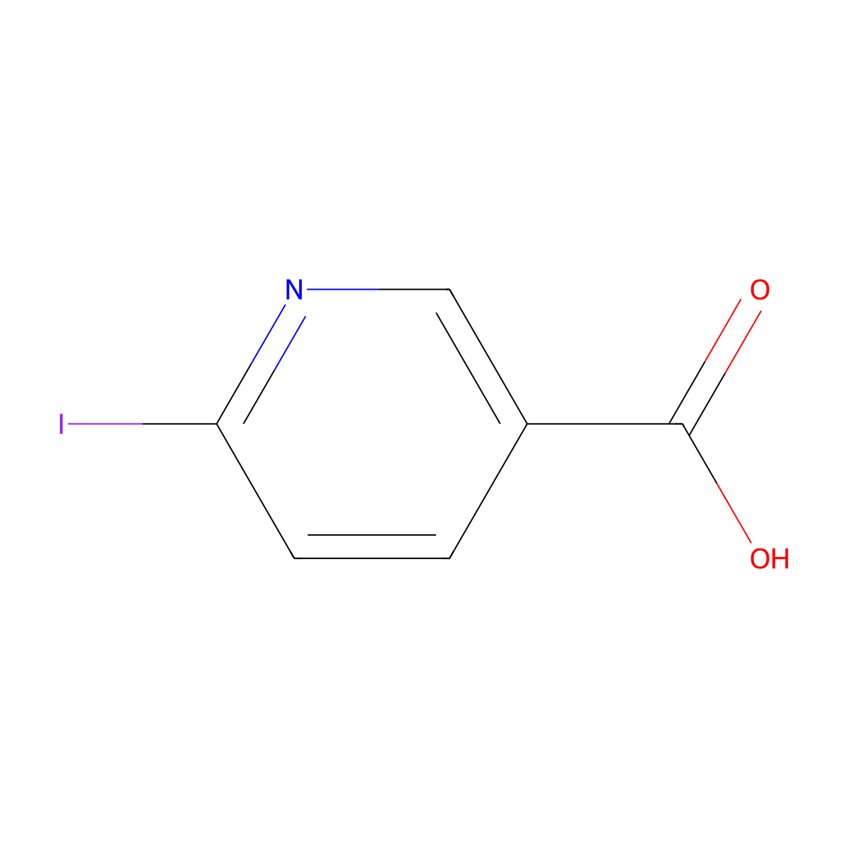 6-Iodopyridine-3-carboxylic acid molecular structure, CAS 13054-02-9