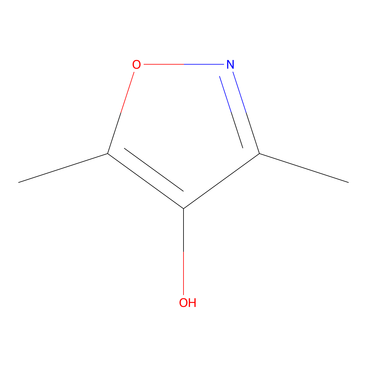 Dimethyl-1,2-oxazol-4-ol molecular structure, CAS 13054-62-1