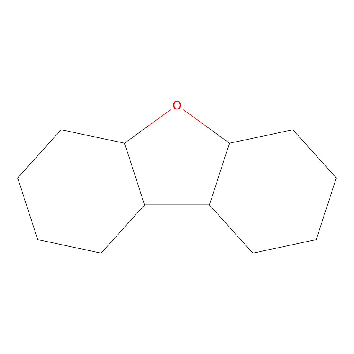 Dodecahydrodibenzofuran molecular structure, CAS 13054-98-3
