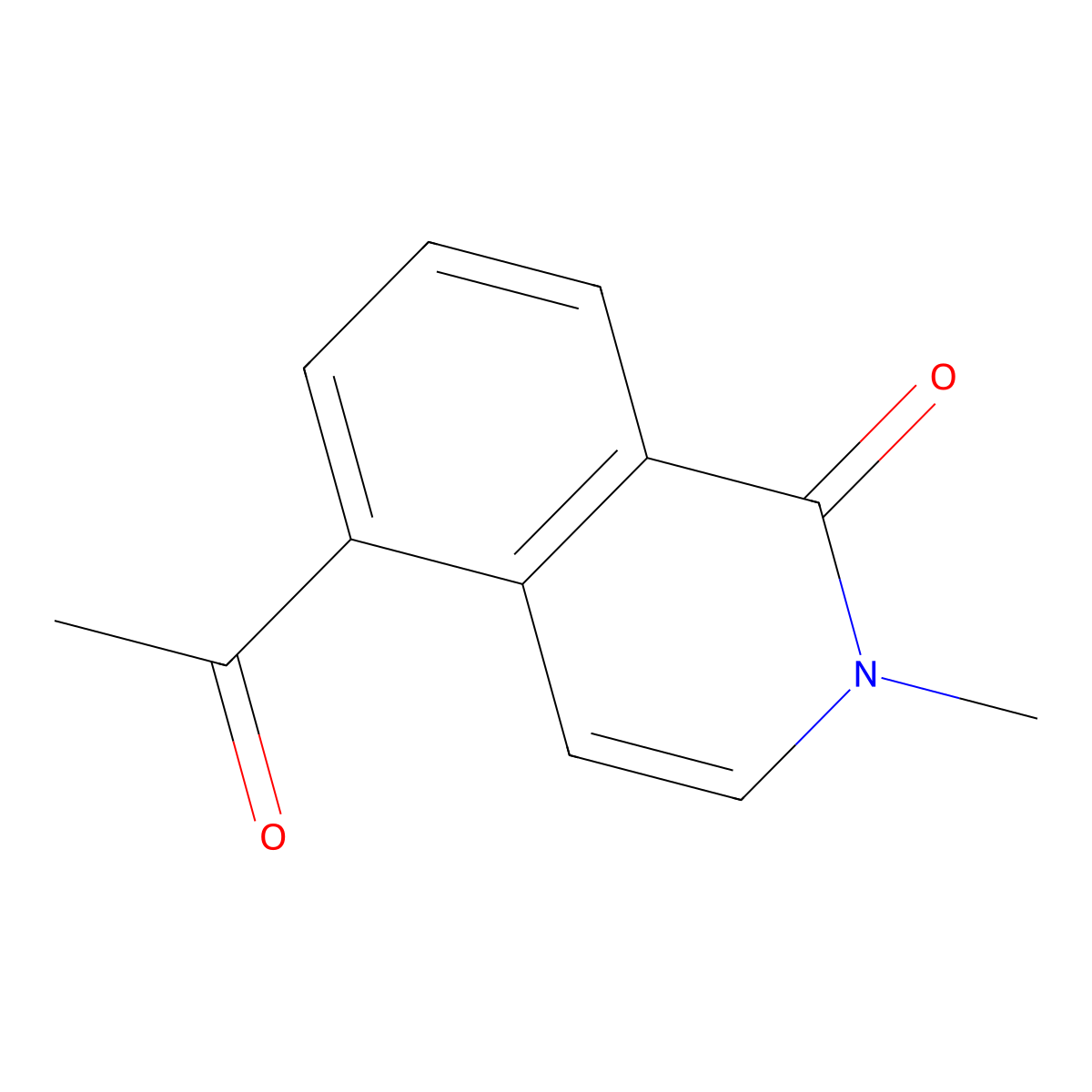 5-Acetyl-2-methylisoquinolin-1(2H)-one molecular structure, CAS 130542-87-9