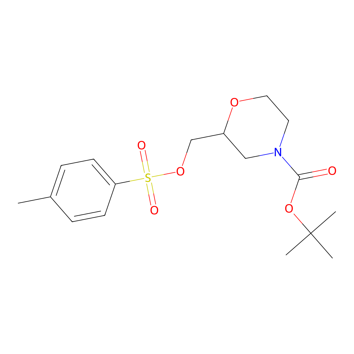 N-BOC-2-(tosyloxymethyl)morpholine molecular structure, CAS 130546-33-7