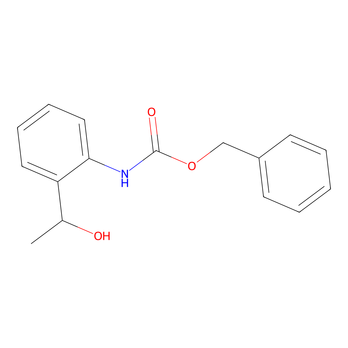 Benzyl (2-(1-hydroxyethyl)phenyl)carbamate molecular structure, CAS 1305479-94-0