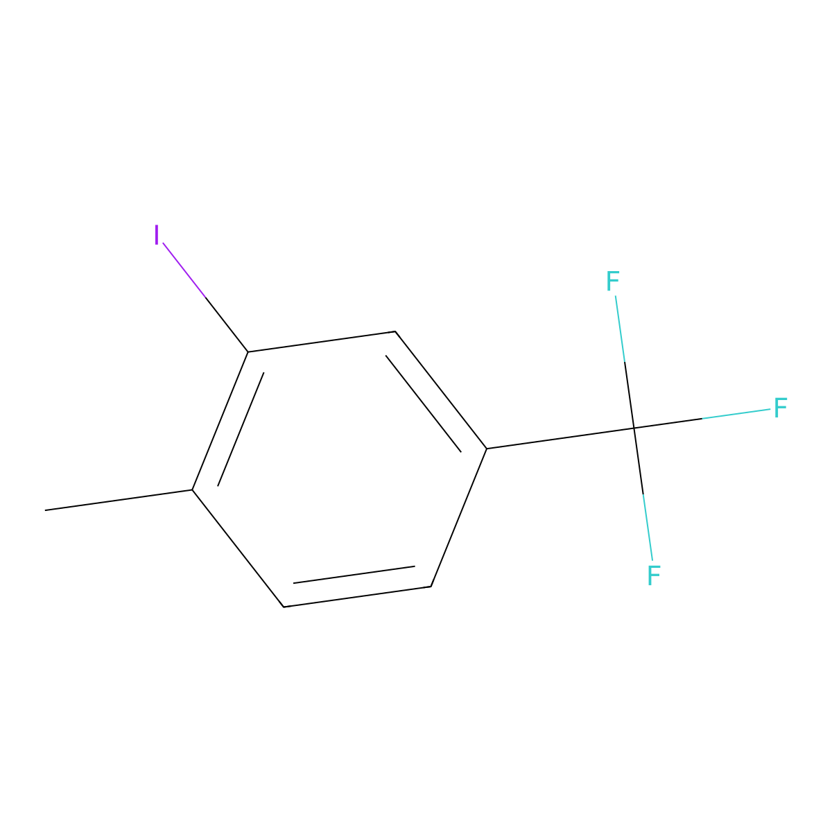2-Iodo-1-methyl-4-(trifluoromethyl)benzene molecular structure, CAS 13055-62-4