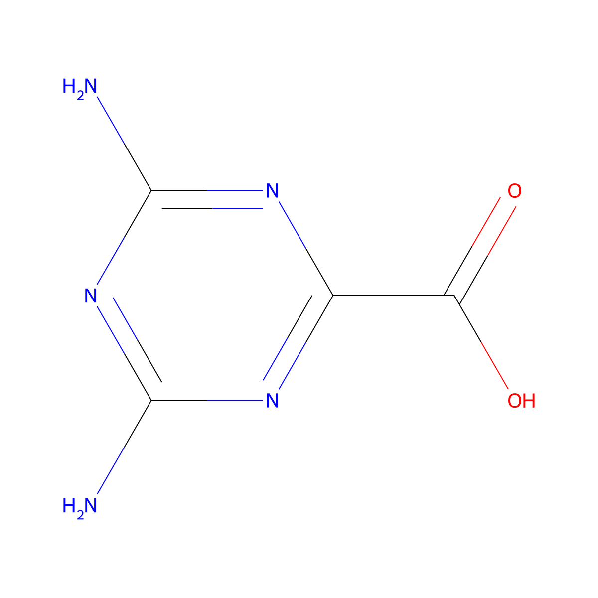 4,6-Diamino-1,3,5-triazine-2-carboxylic acid molecular structure, CAS 13055-81-7