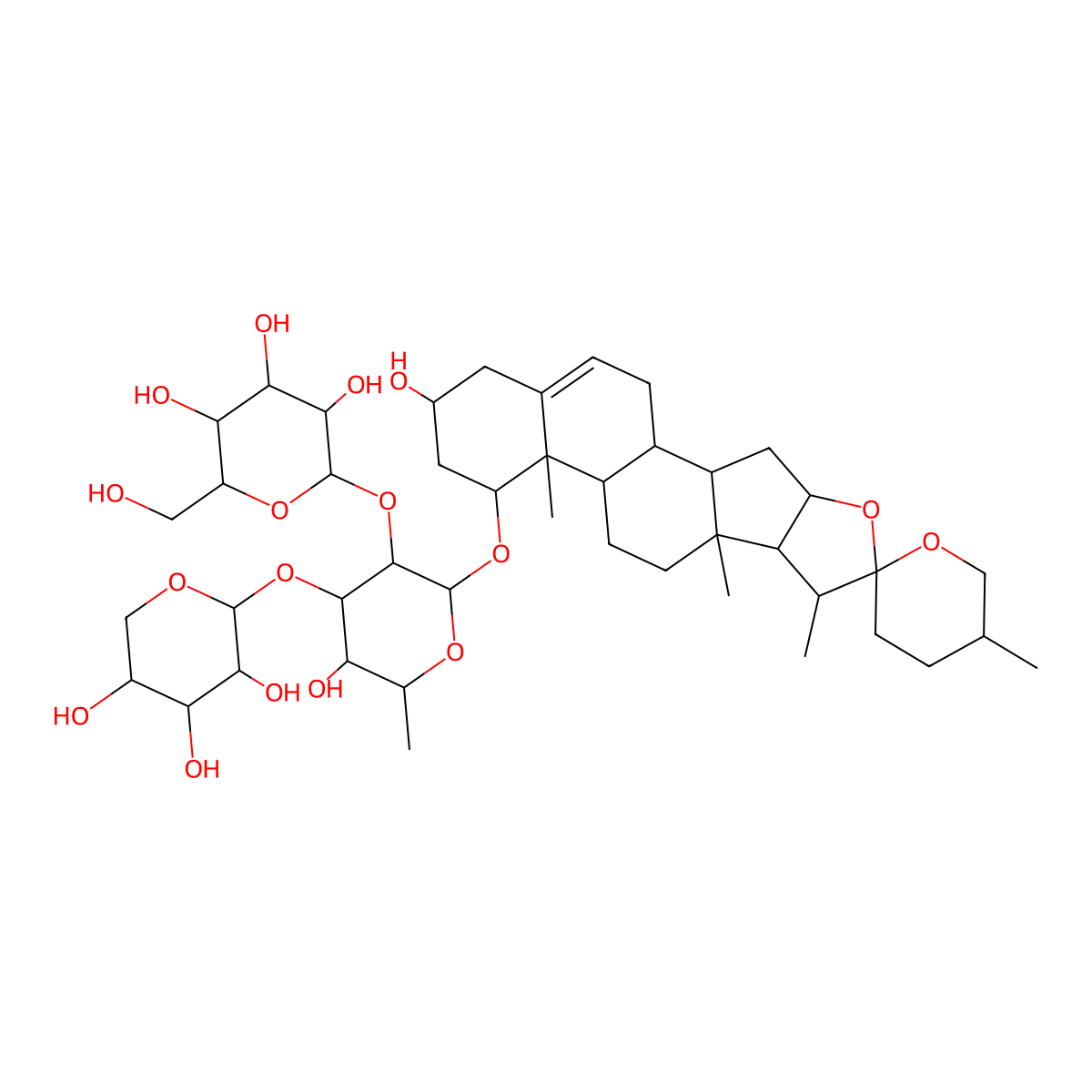 Saponin C, from Liriope muscari molecular structure, CAS 130551-41-6