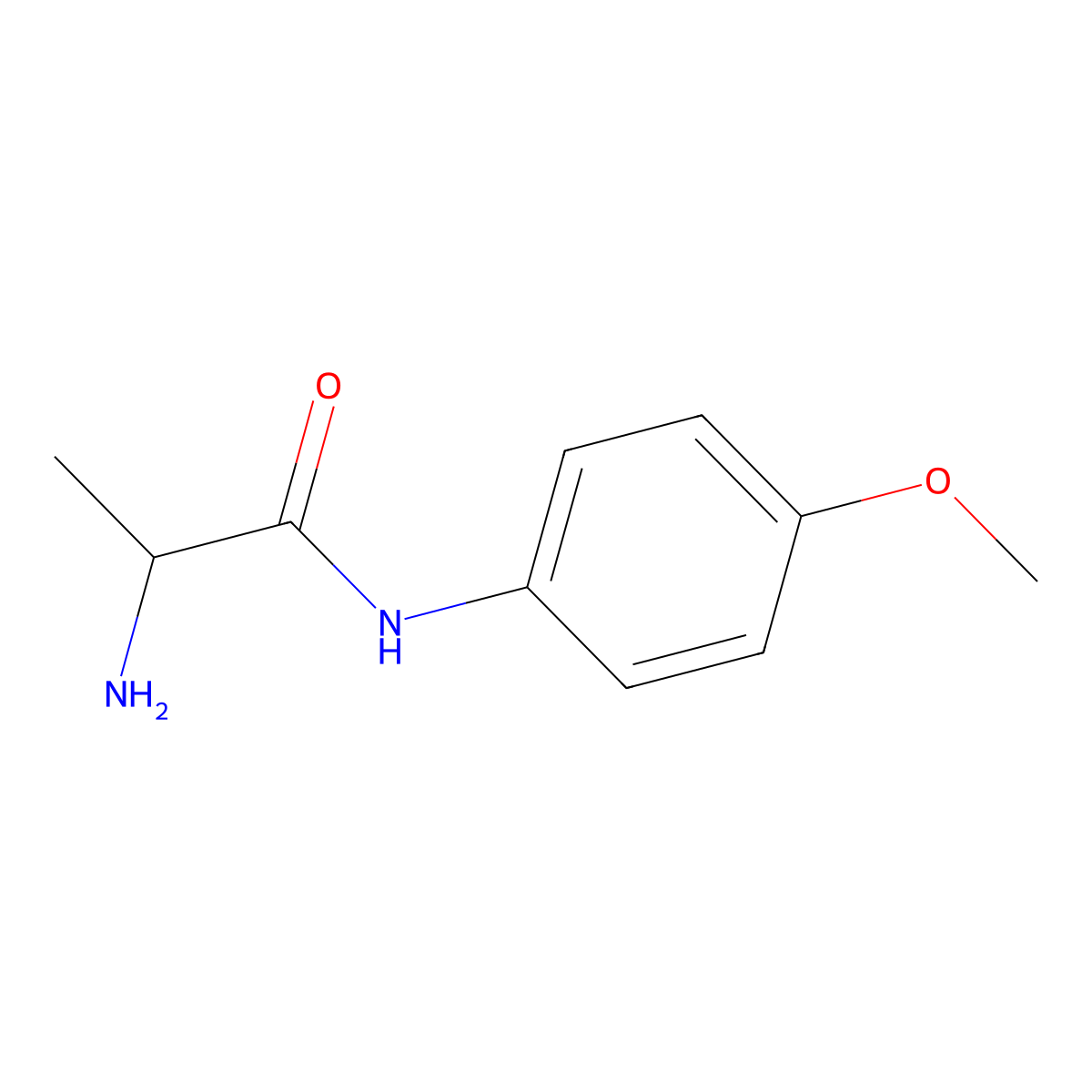 (2R)-2-amino-N-(4-methoxyphenyl)propanamide molecular structure, CAS 1305536-82-6