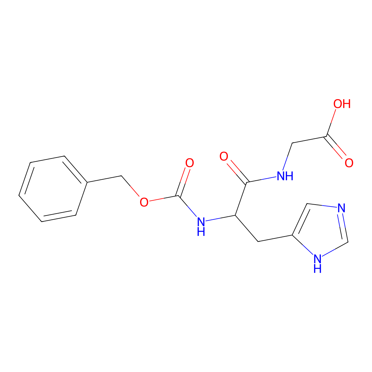 Z-His-Gly-OH molecular structure, CAS 13056-37-6