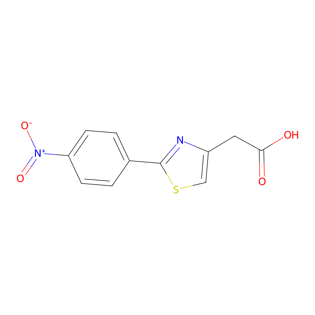 2-(4-Nitrophenyl)thiazole-4-acetic acid molecular structure, CAS 130560-72-4