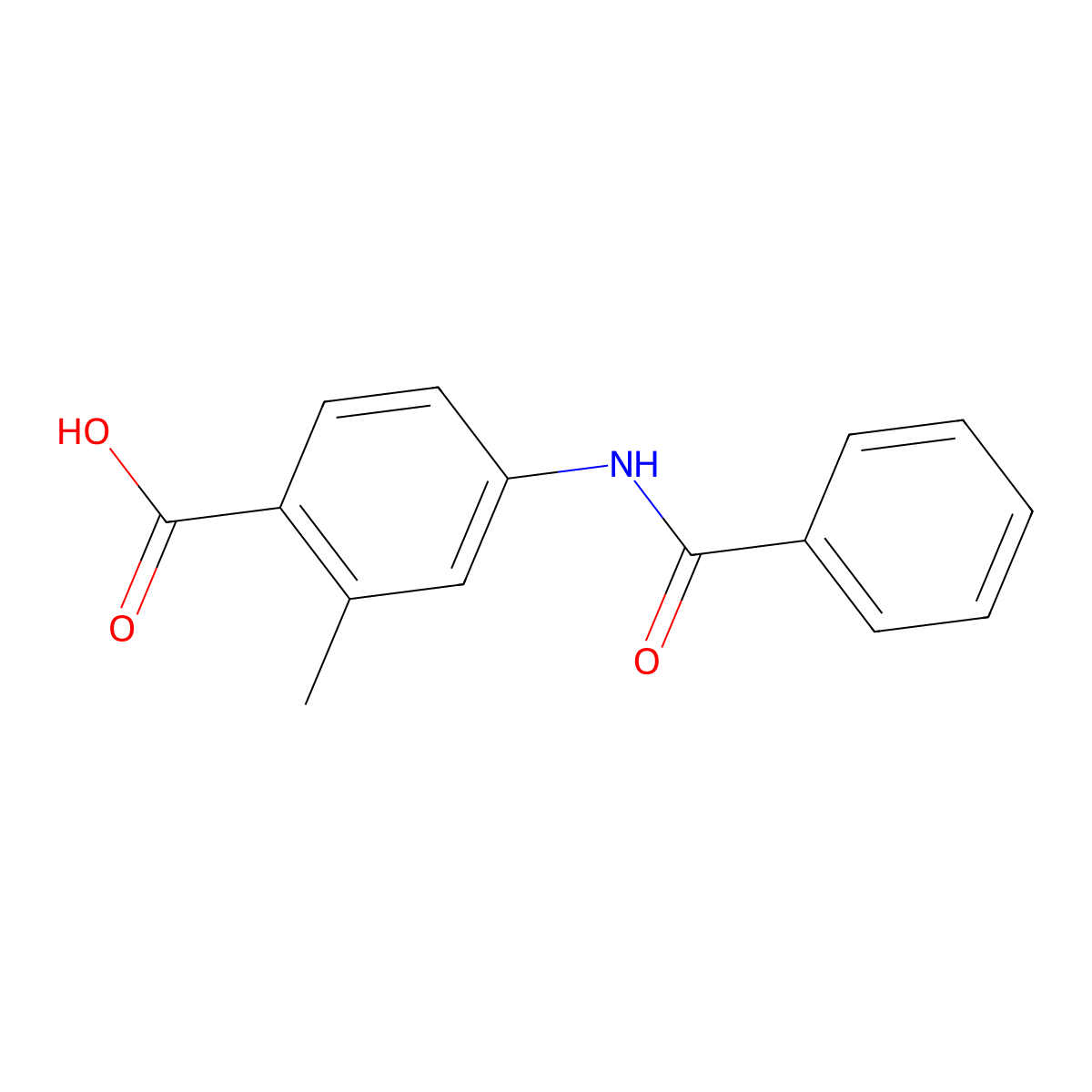 4-Benzamido-2-methylbenzoic acid molecular structure, CAS 1305606-71-6