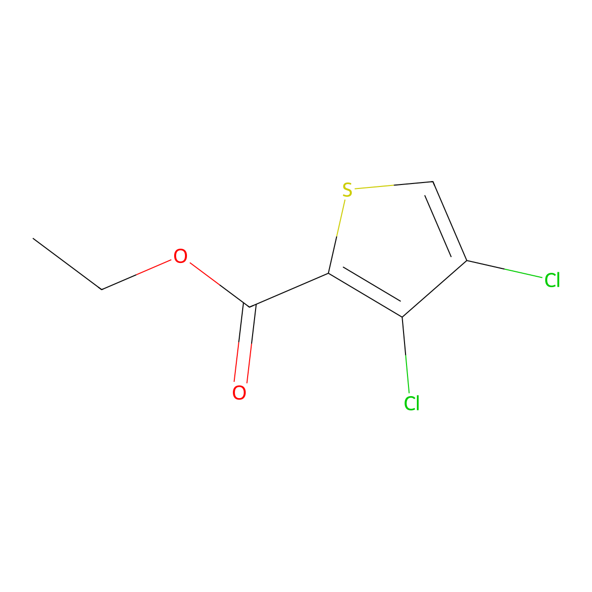 2-Thiophenecarboxylic acid, 3,4-dichloro-, ethyl ester molecular structure, CAS 130562-98-0