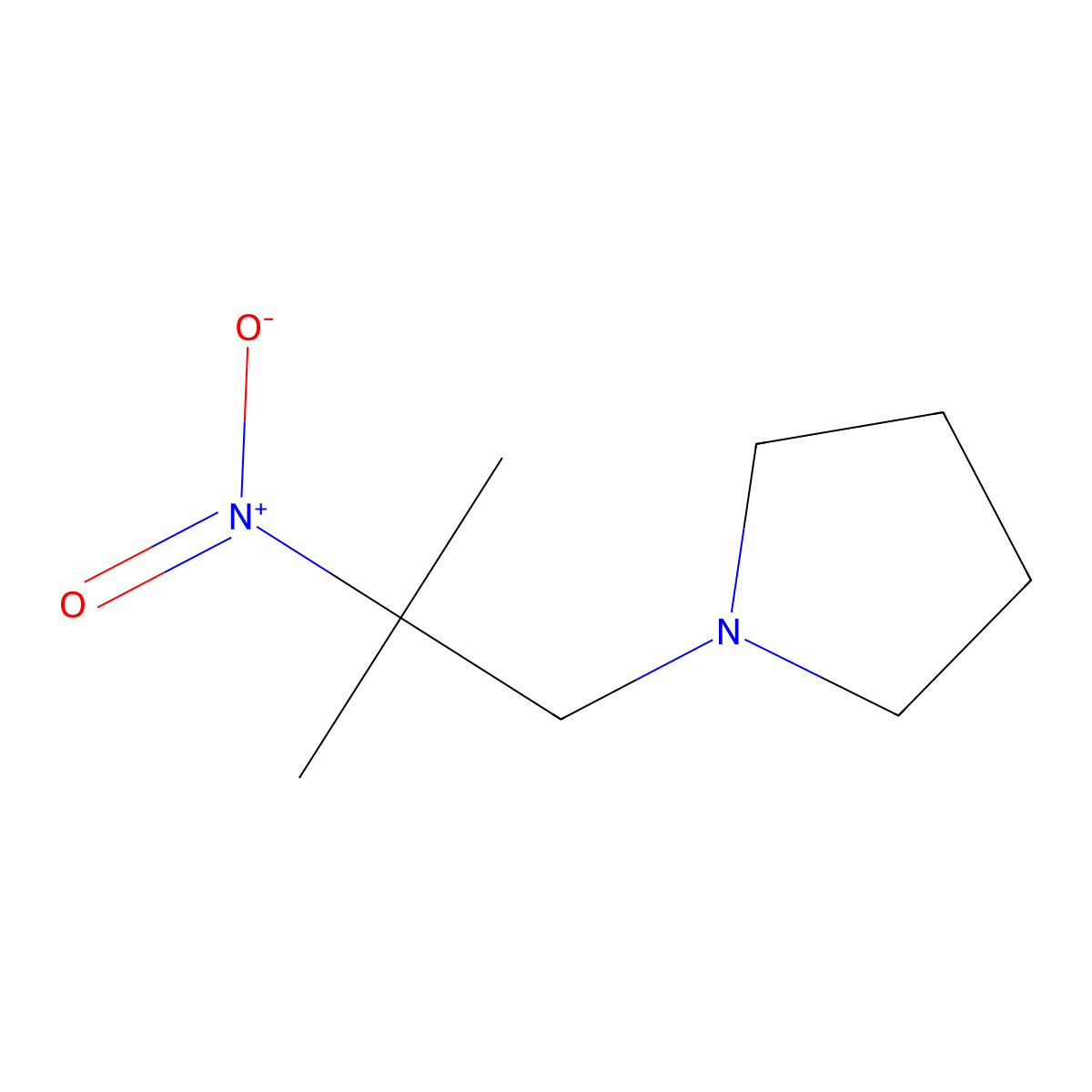 1-(2-Methyl-2-nitropropyl)pyrrolidine molecular structure, CAS 130564-37-3
