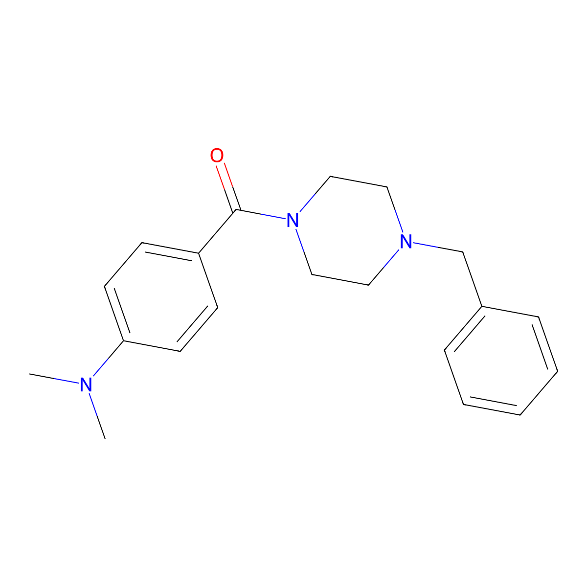 4-(Dimethylamino)phenyl 4-benzylpiperazinyl ketone molecular structure, CAS 130564-58-8