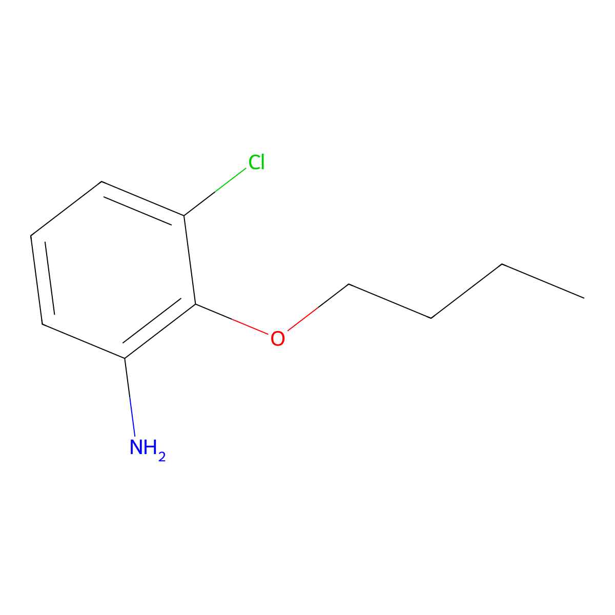 2-Butoxy-3-chloroaniline molecular structure, CAS 130566-22-2
