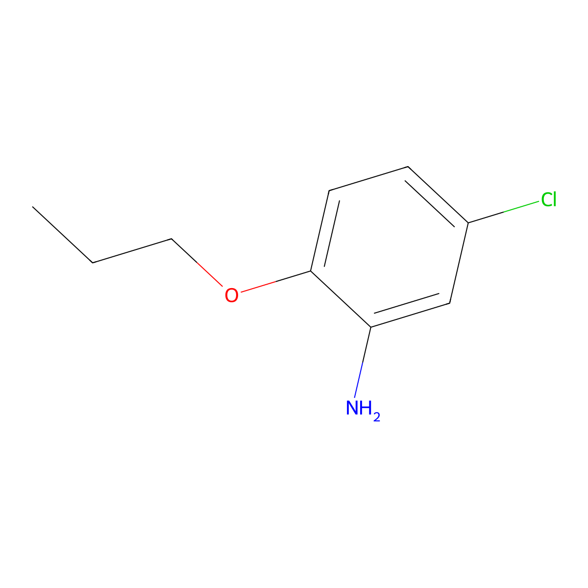 5-Chloro-2-propoxybenzenamine molecular structure, CAS 130566-25-5