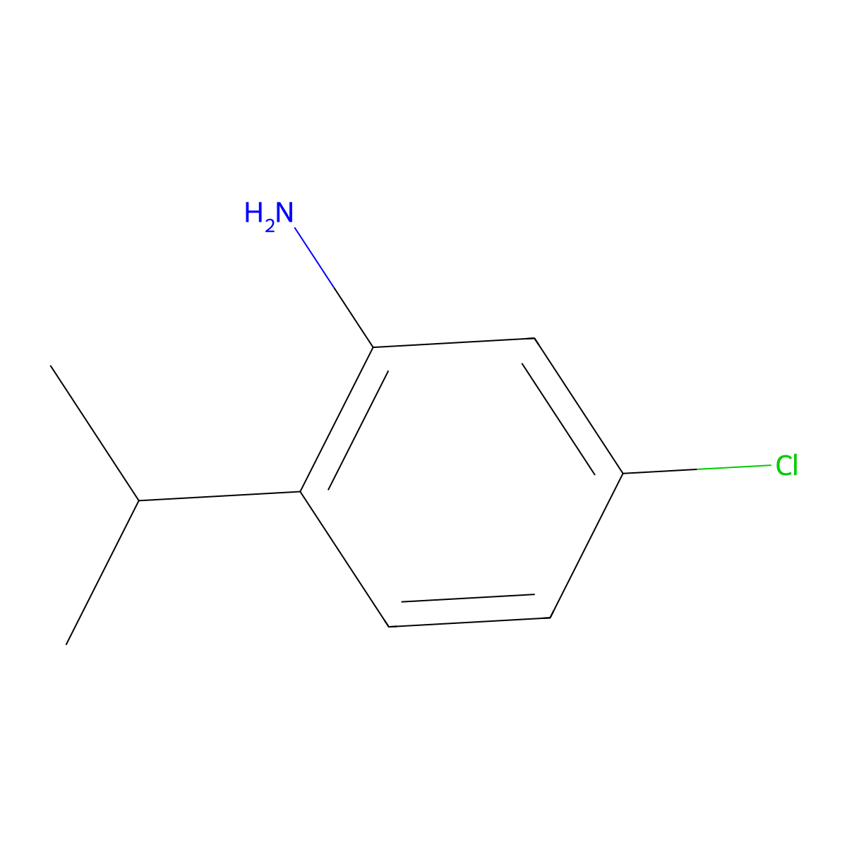 5-Chloro-2-(propan-2-yl)aniline molecular structure, CAS 130566-32-4