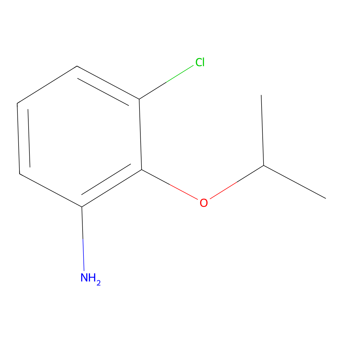 3-Chloro-2-(propan-2-yloxy)aniline molecular structure, CAS 130566-34-6