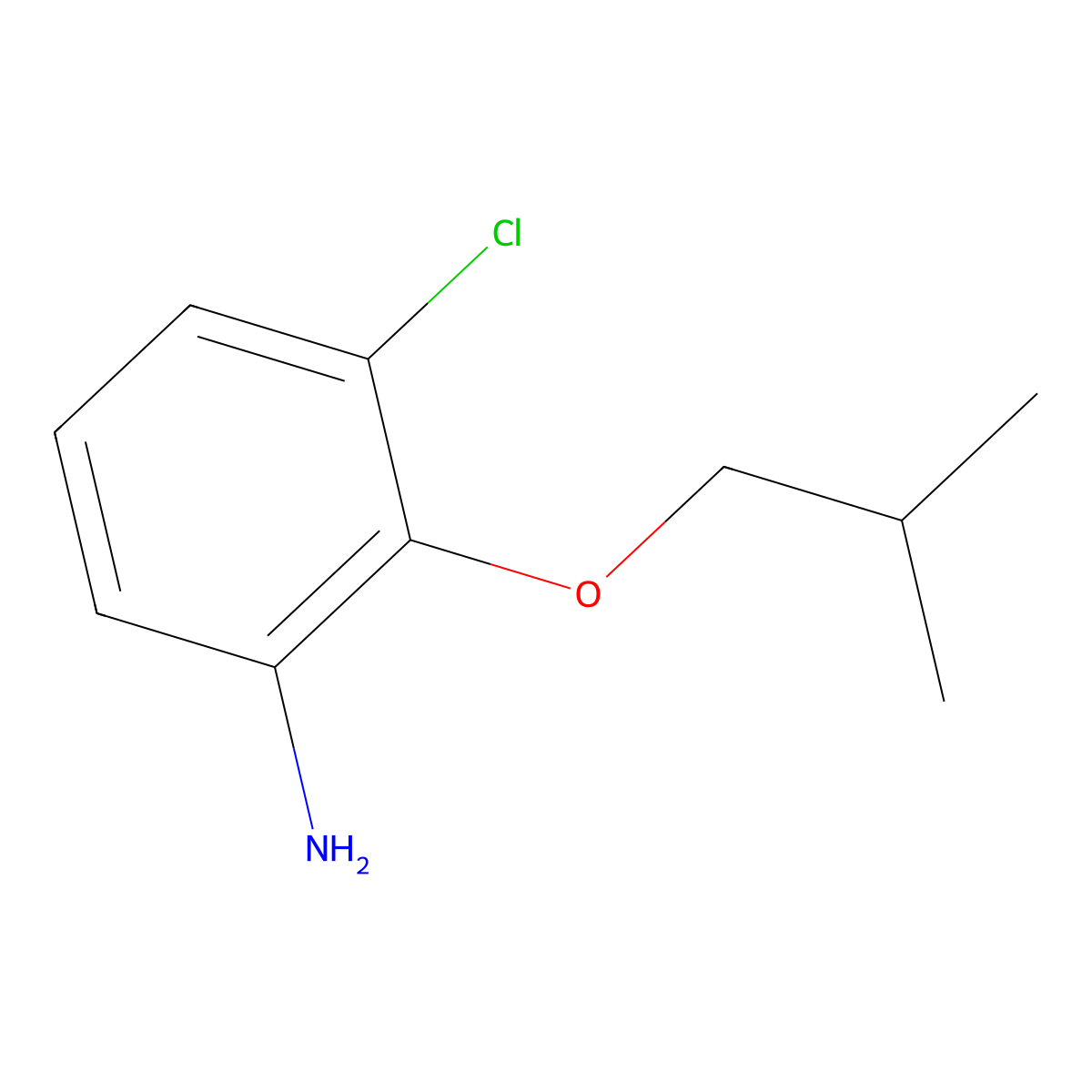 3-Chloro-2-(2-methylpropoxy)aniline molecular structure, CAS 130566-35-7