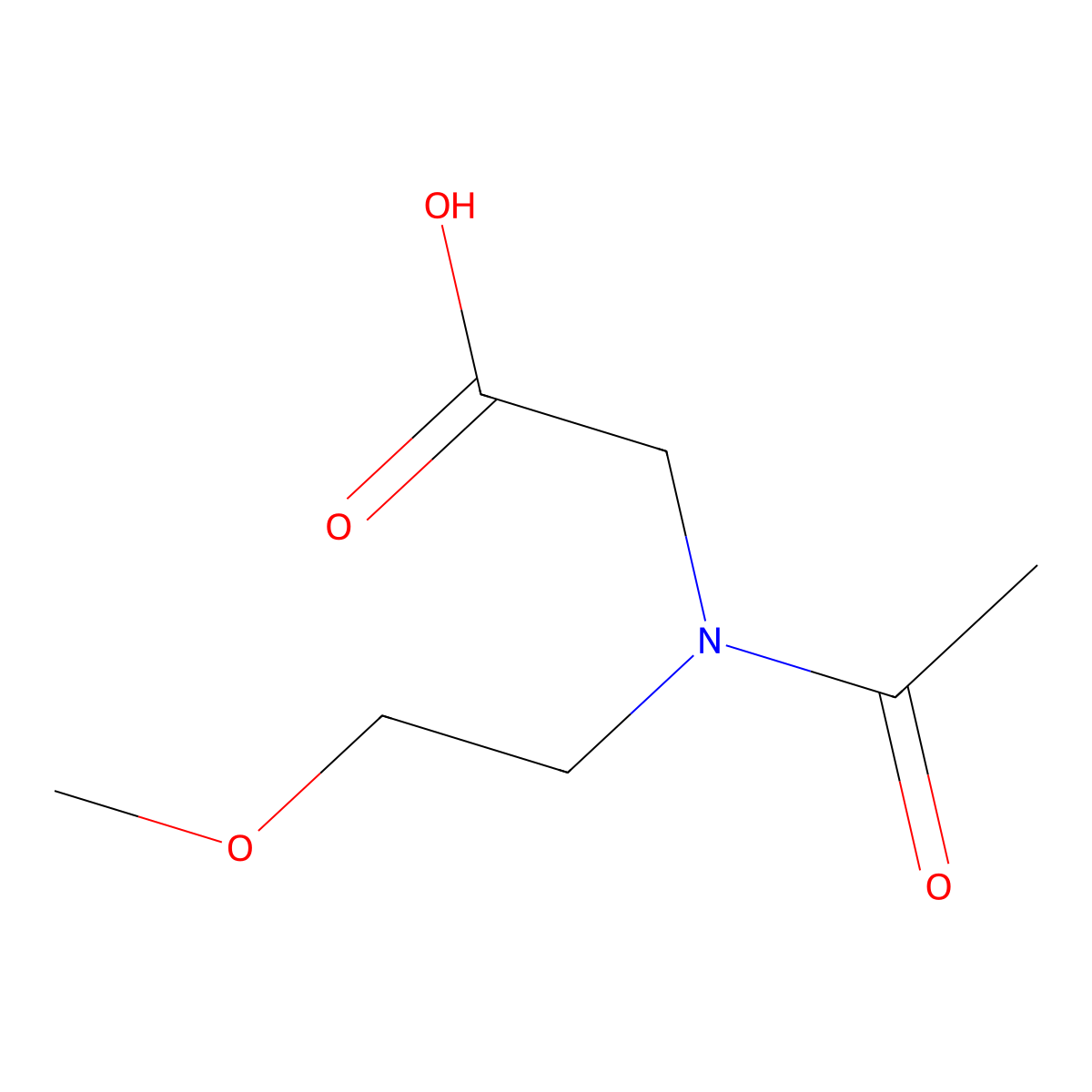 2-[N-(2-methoxyethyl)acetamido]acetic acid molecular structure, CAS 1305683-75-3