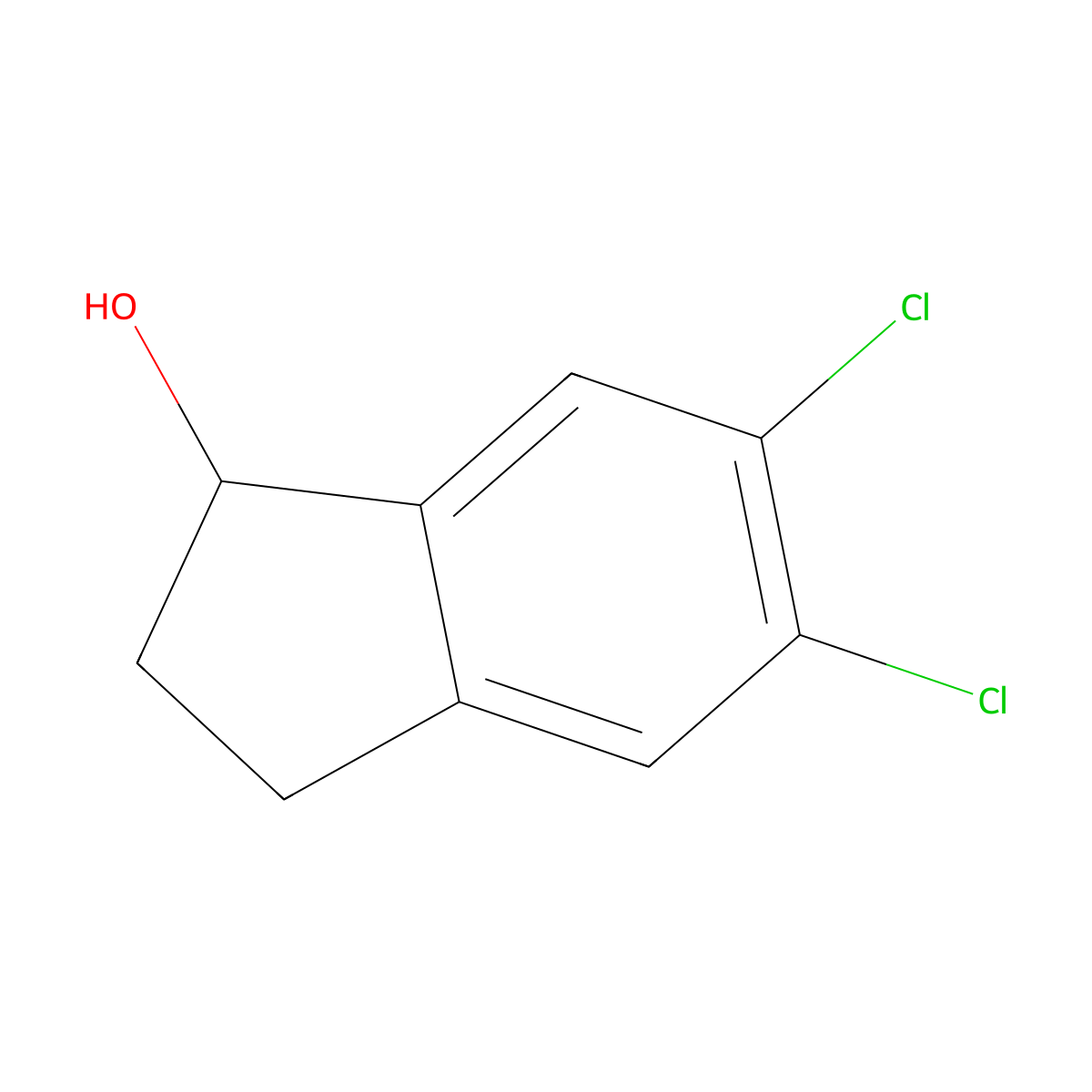 5,6-Dichloro-2,3-dihydro-1H-inden-1-OL molecular structure, CAS 130569-31-2
