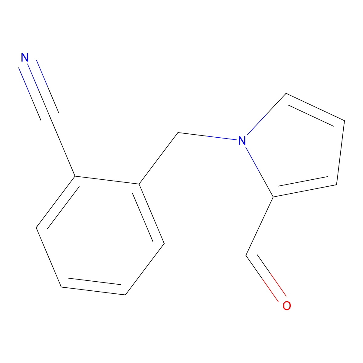 2-[(2-formyl-1H-pyrrol-1-yl)methyl]benzonitrile molecular structure, CAS 130569-96-9