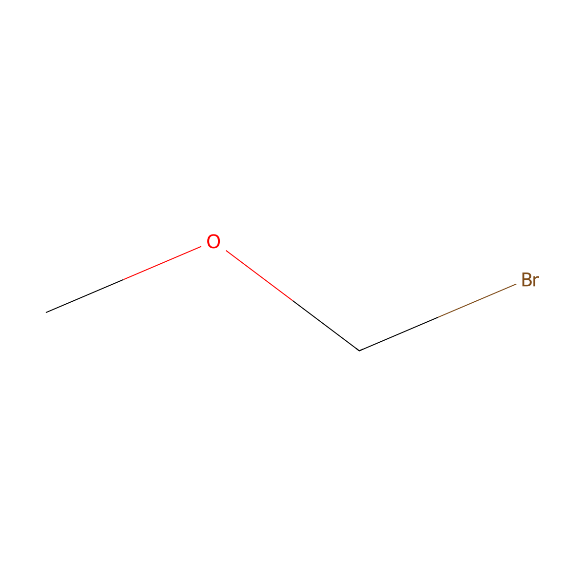 Bromomethyl methyl ether molecular structure, CAS 13057-17-5