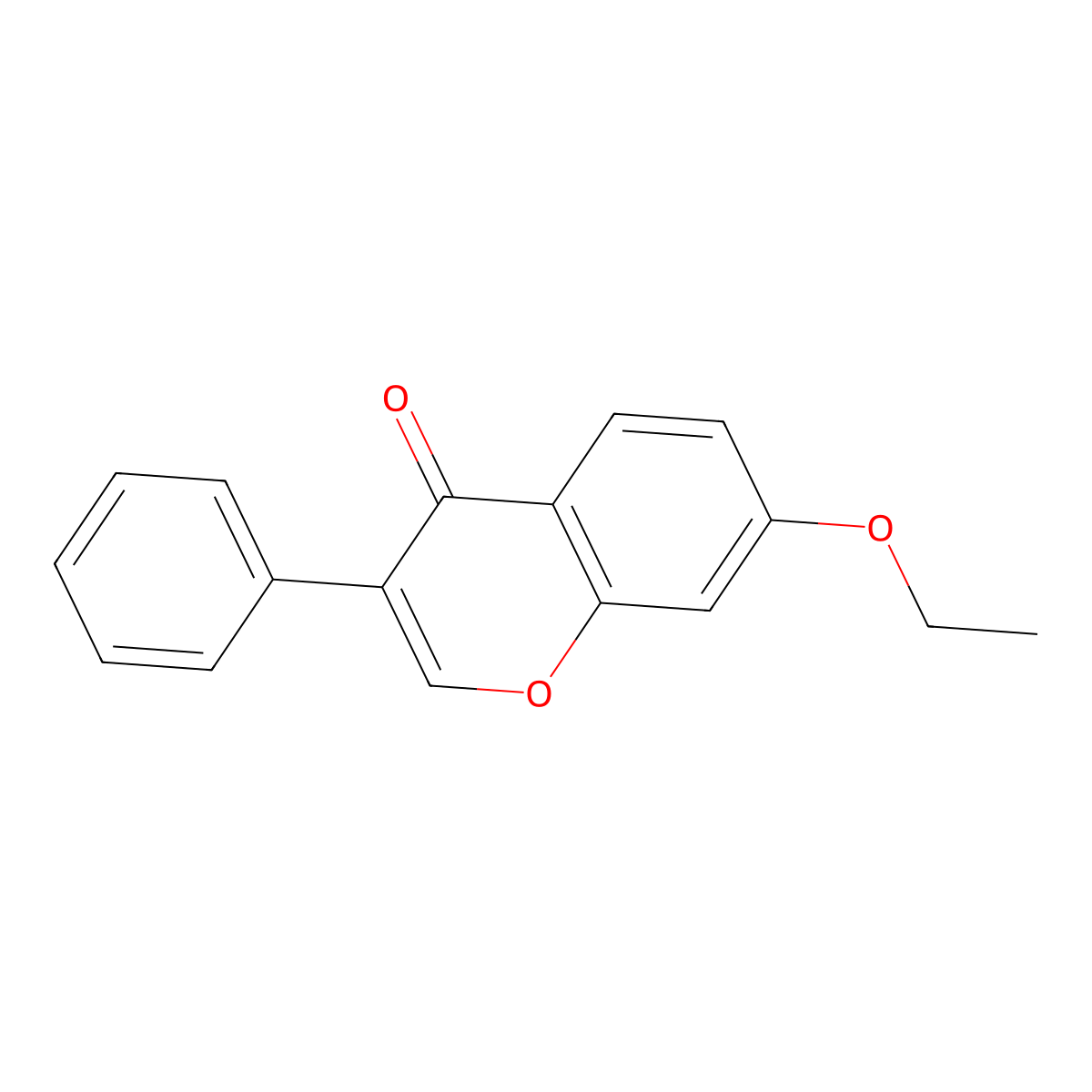 7-Ethoxy-3-phenyl-4H-chromen-4-one molecular structure, CAS 13057-73-3