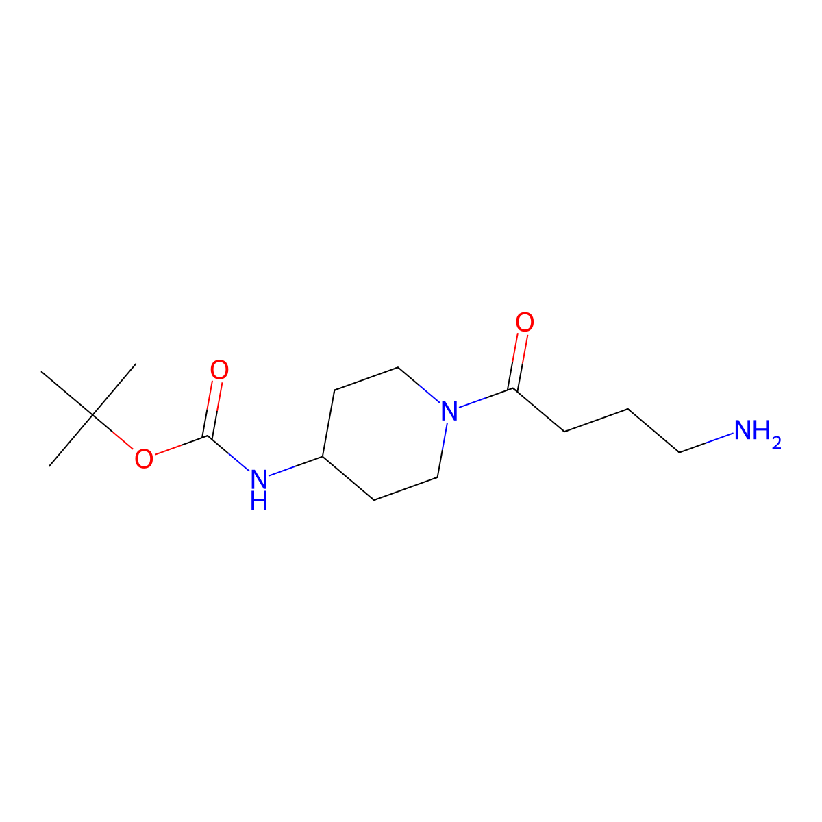 tert-butyl N-[1-(4-aminobutanoyl)piperidin-4-yl]carbamate molecular structure, CAS 1305711-01-6