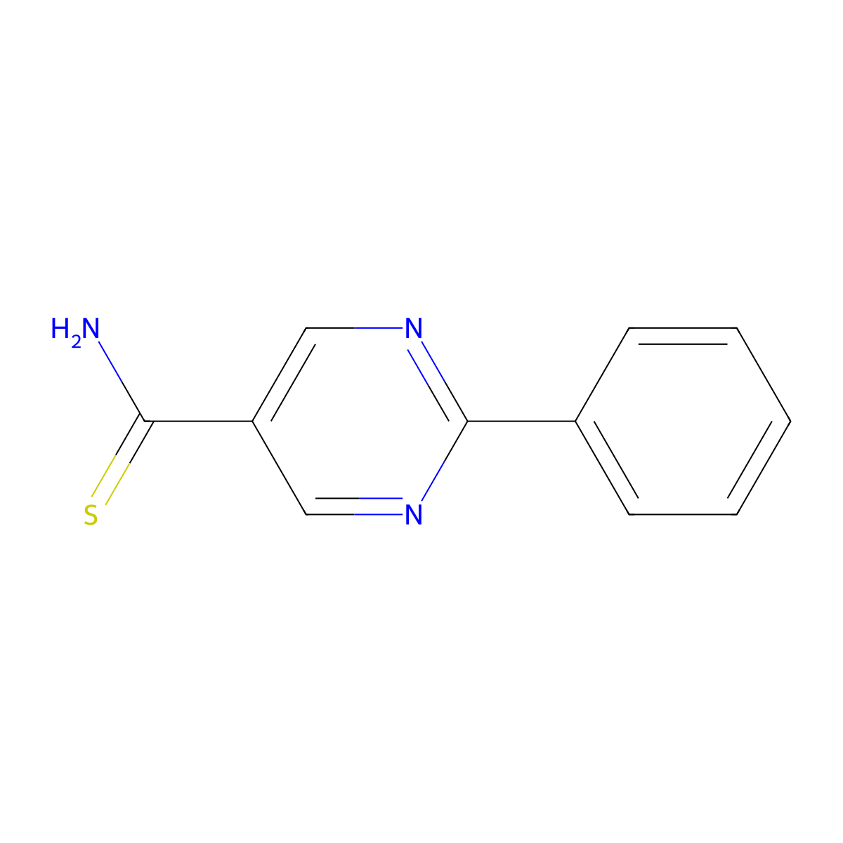 2-Phenylpyrimidine-5-carbothioamide molecular structure, CAS 1305711-22-1