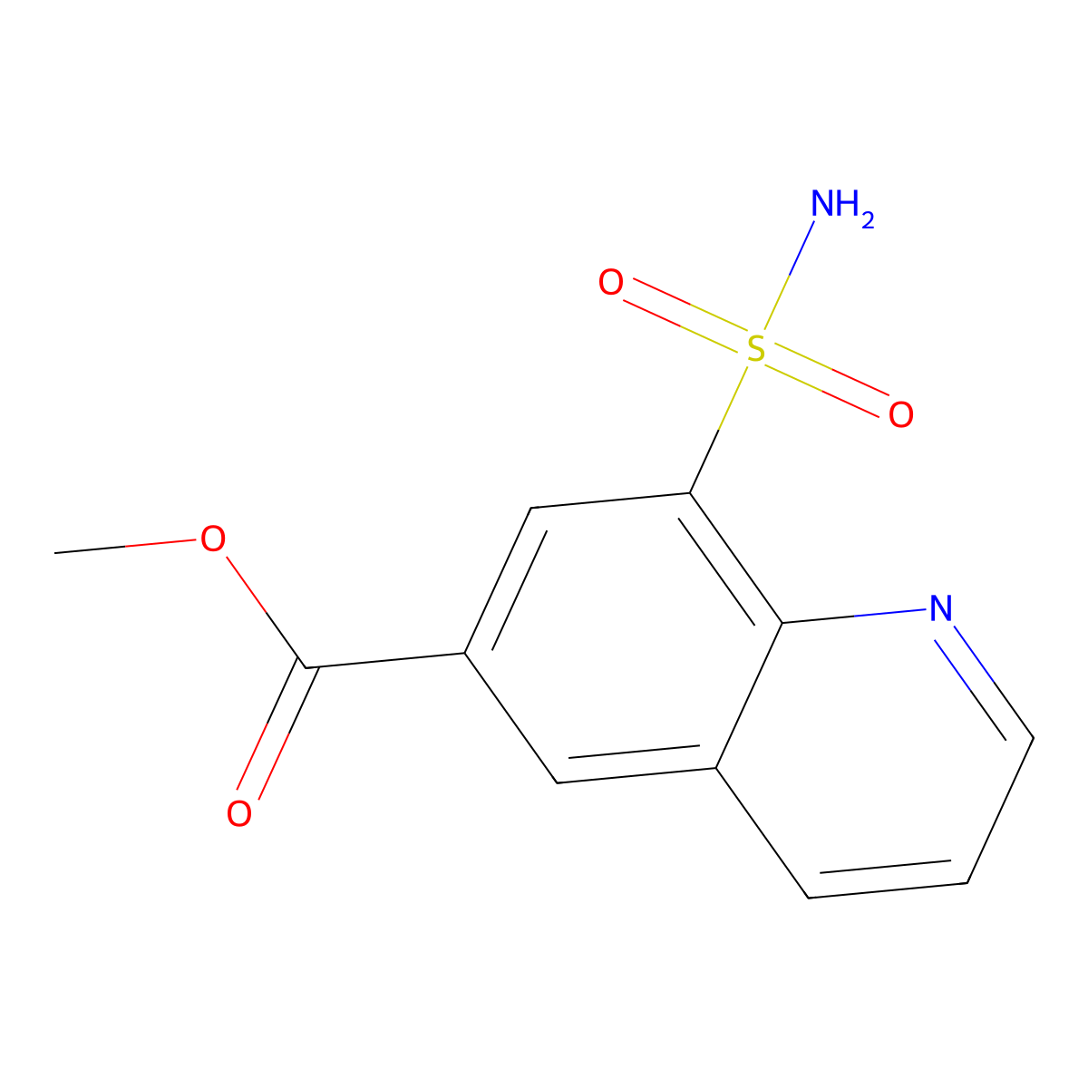 Methyl 8-sulfamoylquinoline-6-carboxylate molecular structure, CAS 1305711-25-4