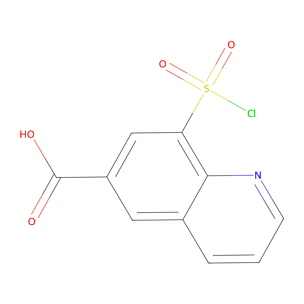 8-(Chlorosulfonyl)quinoline-6-carboxylic acid molecular structure, CAS 1305711-33-4