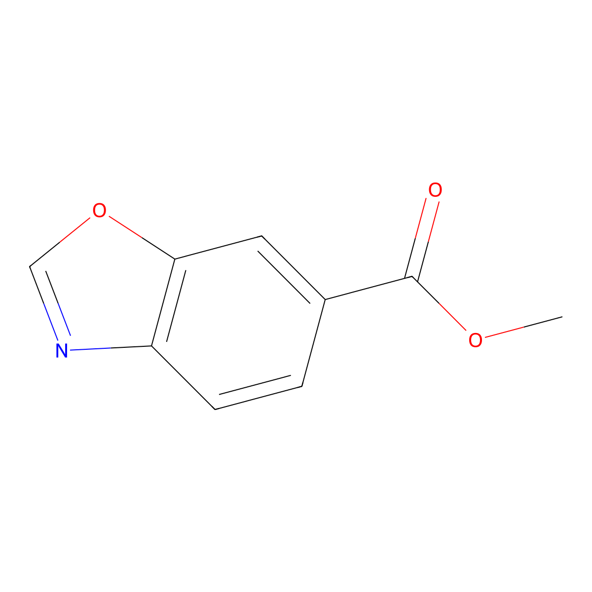 Methyl benzo[d]oxazole-6-carboxylate molecular structure, CAS 1305711-40-3