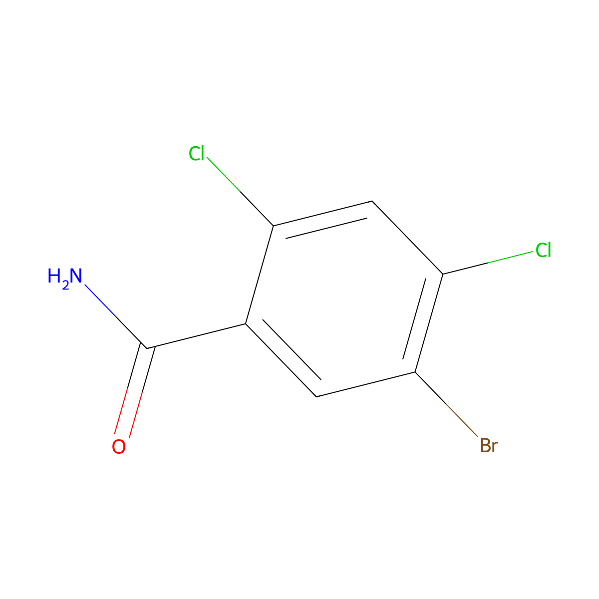 5-Bromo-2,4-dichlorobenzamide molecular structure, CAS 1305711-44-7