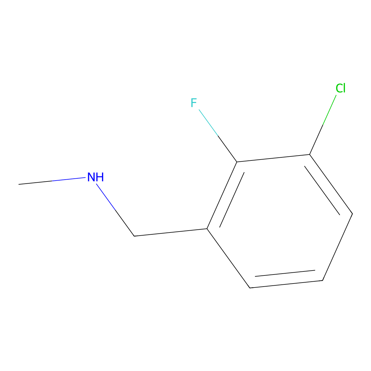 N-(3-Chloro-2-fluorobenzyl)-N-methylamine molecular structure, CAS 1305711-90-3