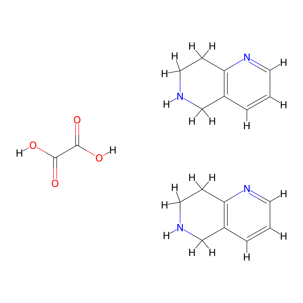 Bis(5,6,7,8-tetrahydro-1,6-naphthyridine); oxalic acid molecular structure, CAS 1305712-00-8