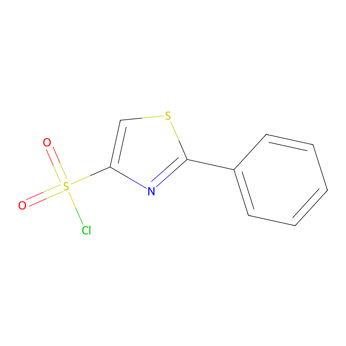 2-Phenyl-1,3-thiazole-4-sulfonyl chloride molecular structure, CAS 1305712-05-3